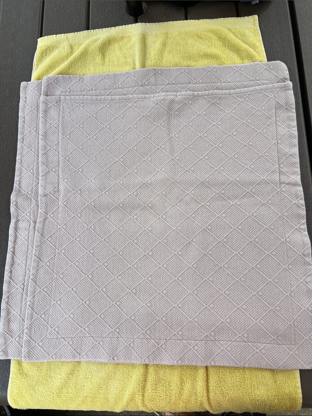 Diamond-Pattern Egyptian cotton sham set